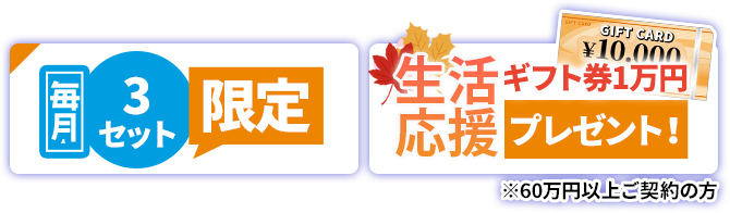 毎月限定・新春限定特典付き