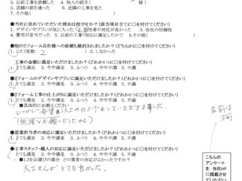 大阪市旭区　K様の声　キッチンリフォーム