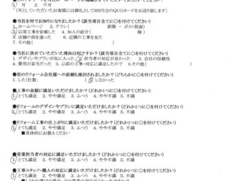 摂津市　S様の声　カップボード取付