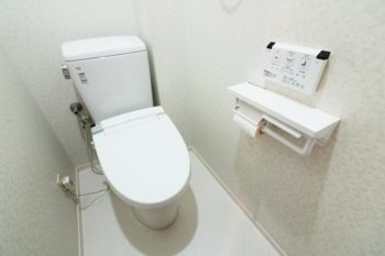 白を基調とした清潔感のあるトイレとお風呂🐬