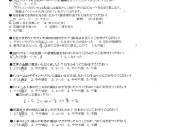 門真市　K様の声　キッチンパネル工事　