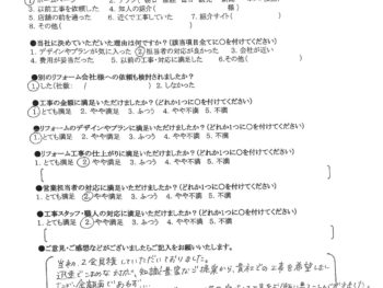 守口市　S様の声　洗面化粧台・内装工事