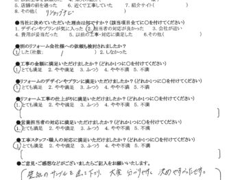 生野区　T様の声　洗面所リフォーム（LIXIL　ピアラ）