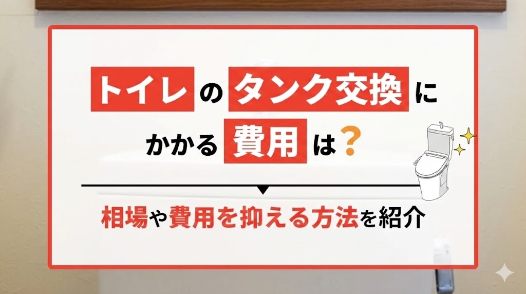トイレのタンク交換にかかる費用は？相場や費用を抑える方法を紹介！
