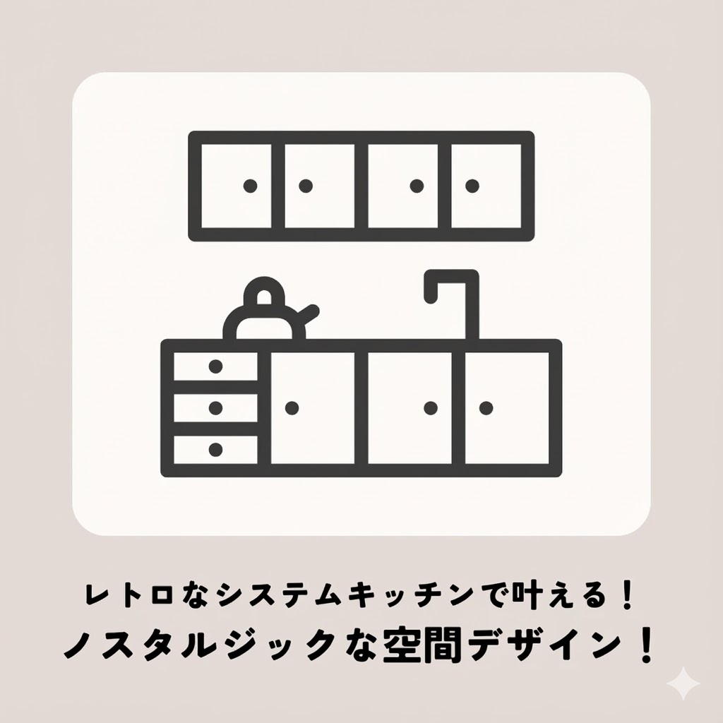 レトロなシステムキッチンで叶える！ノスタルジックな空間デザイン！