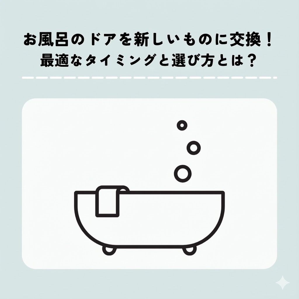 お風呂のドアを新しいものに交換！最適なタイミングと選び方とは？