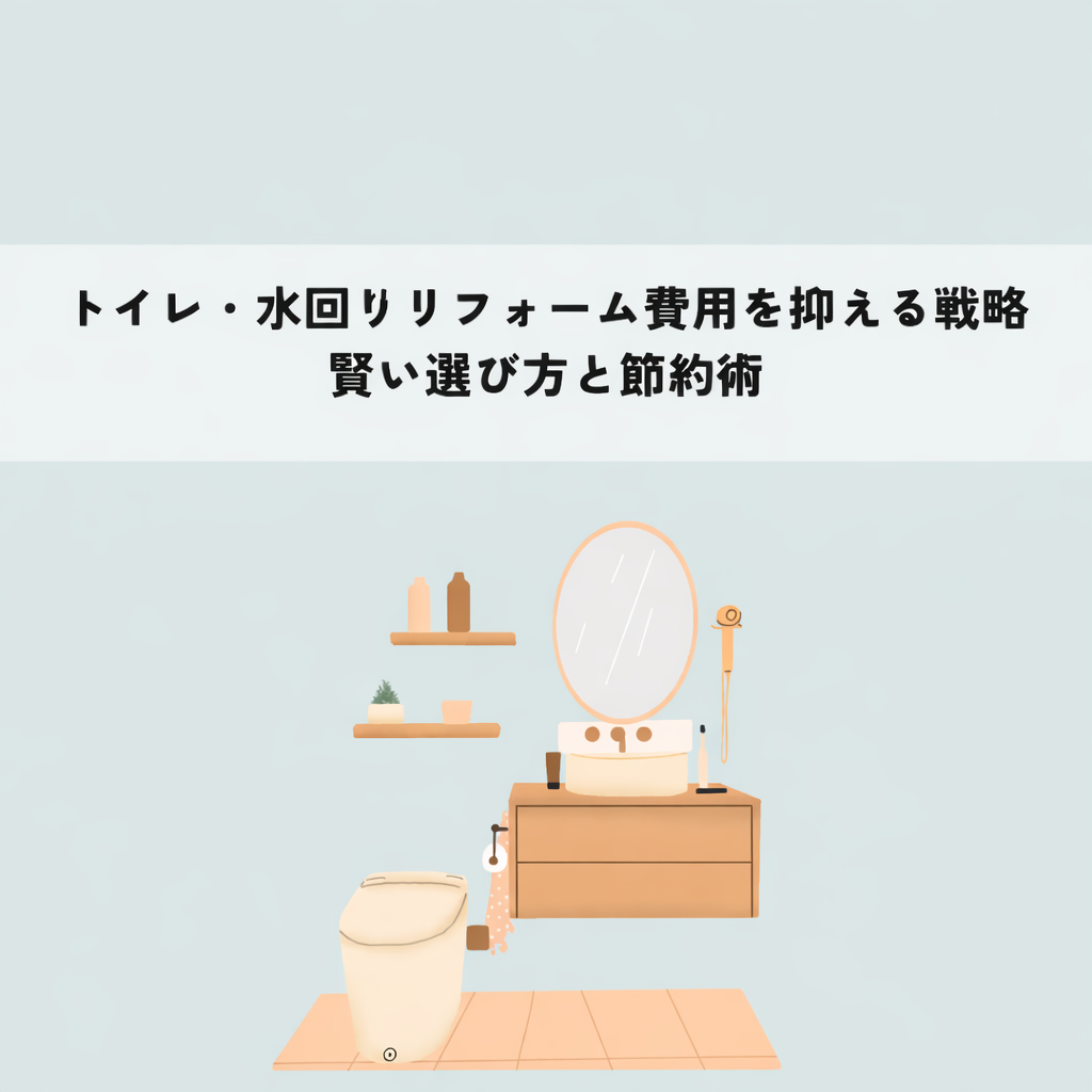 トイレ・水回りリフォーム費用を抑える戦略とは？賢い選び方と節約術