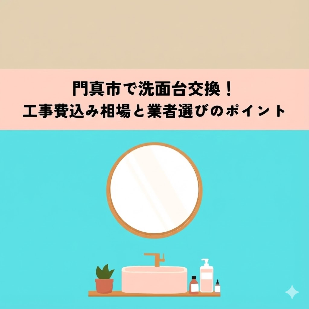 門真市で洗面台交換！工事費込み相場と業者選びのポイント