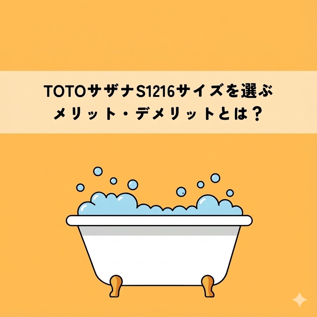 TOTOサザナS1216サイズを選ぶメリット・デメリットとは？