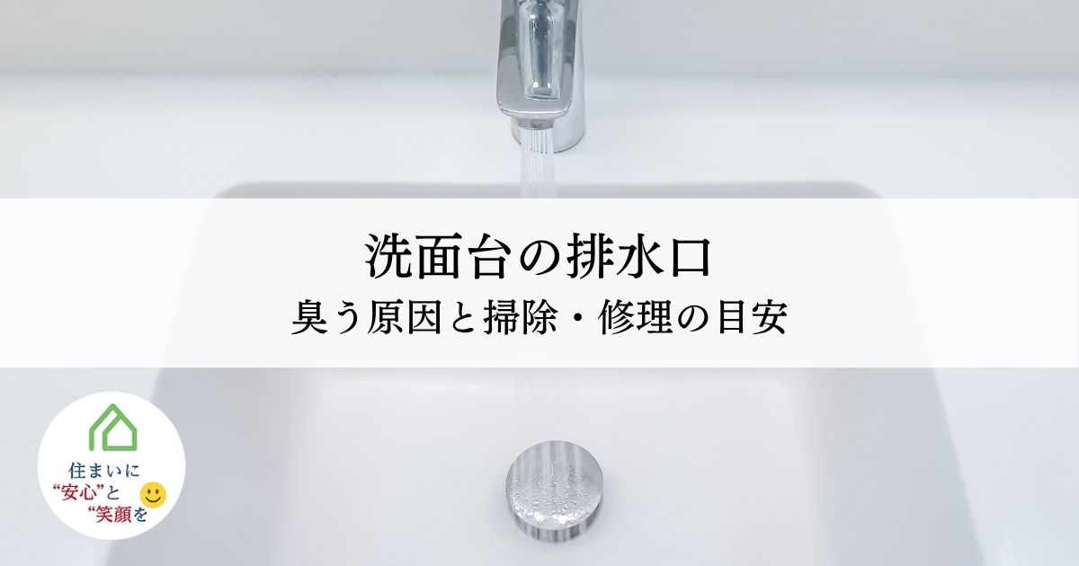 洗面台の排水口が臭う原因と掃除・修理の目安